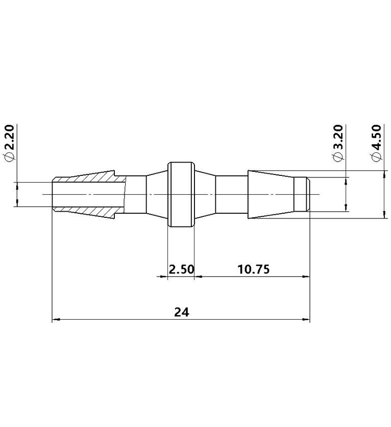 3.2mm（1/8英寸）直通接頭