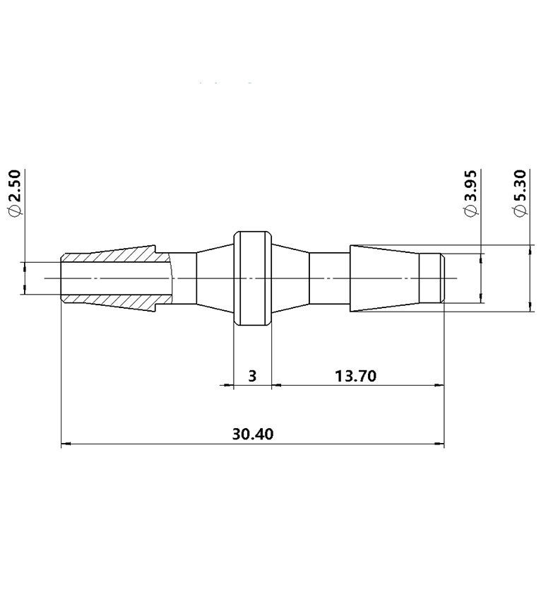 3.9mm（5/32英寸）直通接頭