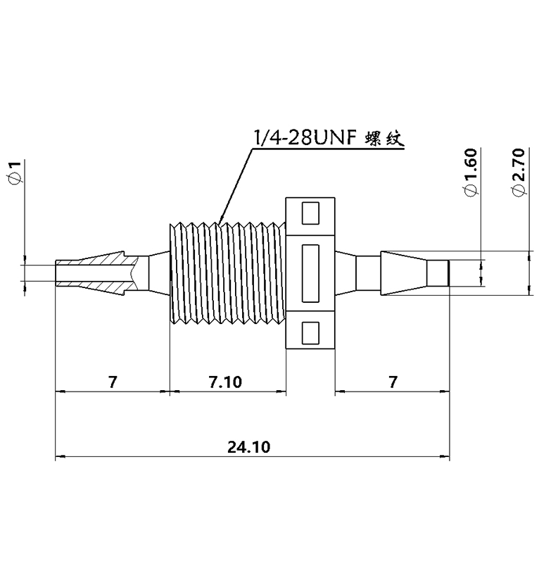 1.6mm（1/16）穿板直通接頭